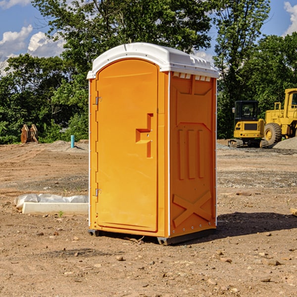 how often are the portable restrooms cleaned and serviced during a rental period in Mcpherson County SD